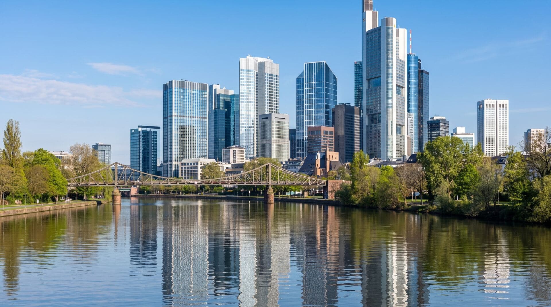 Nehrin üzerinden Frankfurt am Main silueti (temsilî görsel)